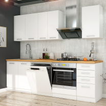 EKO WHITE | vysoká skřínka 60DK-210 2F potravinová | bílá mat