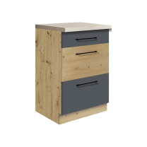 Kuchyňská linka INFINITY s | 275 cm | s pracovní deskou a soklem | artisan/šedá mat