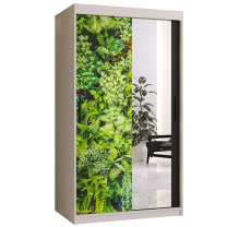 Šatní skříň Bluszcz 2 | 100 cm | bílá