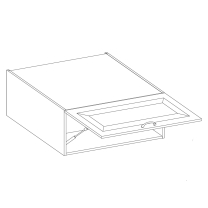STILO bs | horní skříňka 60 NAGU-36 1F výklopná hluboká | 60 cm | bílá/šedá