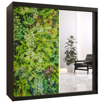Šatní skříň Bluszcz 2 | 180 cm | černá