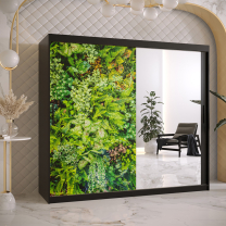 Šatní skříň Bluszcz 2 | 200 cm | černá