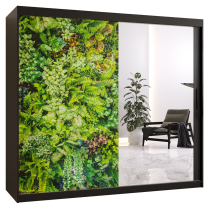 Šatní skříň Bluszcz 2 | 200 cm | černá