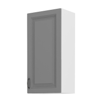 STILO bs | horní skříňka 45G-90 1F se 3 policemi | 45 cm | bílá/šedá | UNI dvířka
