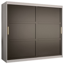 Šatní skříň Ramiro 1 | 200 cm | bílá/černá