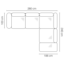 Sedací souprava AREZZA | 280x240 | nerozkládací | VÝBĚR TKANIN