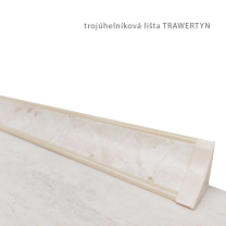 Lišta ke kuchyňské desce | trojúhelníková | 200 cm | TRAWERTYN