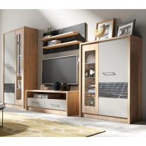 ROSSO f | vitrína ROS2 + LED osvětlení | 90 cm | artisan/congo mat/marmur