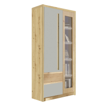 Obývací stěna BIANCO f | 300 cm | sestava B + LED osvětlení | artisan/latte lesk