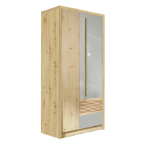 Obývací stěna BIANCO f | 300 cm | sestava B + LED osvětlení | artisan/latte lesk