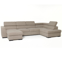 Sedací souprava NEST I | 180x345x205 cm | PRAVÁ | rozkládací | tmavší béžová | POSLEDNÍ KUS