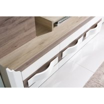 PASSIONATA | šatní skříň PS1 | 90 cm | san remo světlé/tmavé/bílá lesk