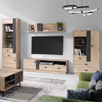 ALLMO | TV stolek AL06 | 155 cm | dub estana/antracit