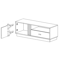 ALLMO | TV stolek AL05 | 125 cm | dub estana/antracit