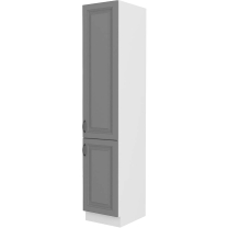 STILO bs | vysoká skříňka 40DK-210 2F potravinová | 40 cm | bílá/šedá | UNI dvířka