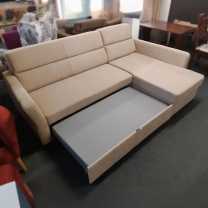 Malá sedací souprava LIVIA | 228x157 cm | PRAVÁ | rozkládací na každodenní spaní | VÝBĚR TKANIN