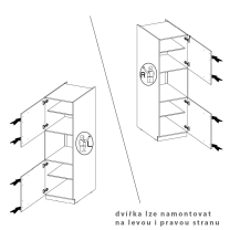 Kuchyňská linka STILO bs | 120 + 230 cm | bílá/šedá