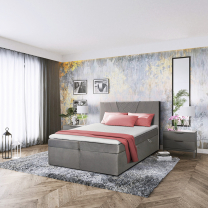 Manželská postel dvoulůžko BOXSPRING | 180x200 | VÝBĚR TKANINY A ČELA