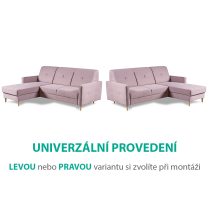 Sedací souprava Scandi | 217x162 | univerzální LEVÁ i PRAVÁ | pevná záda | VÝBĚR TKANIN