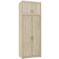 Šatní skříň ELENA 2D + nástavec | 89,7 cm | dub sonoma