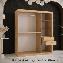 Šatní skříň Paproč | 150 cm | artisan