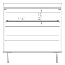 VASINA | komoda K3SZ | VS-02 | 90 cm | dub brandy castello
