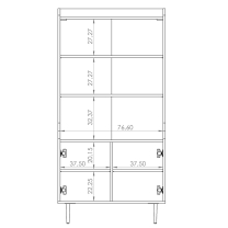 VASINA | regál sekretář R2D | VS-06 | 80 cm | dub brandy castello