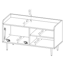 VASINA | TV stolek | VS-07 | RTV100 | 100 cm | dub brandy castello