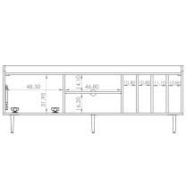 VASINA | TV stolek | VS-08 | RTV150 | 150 cm | dub brandy castello
