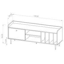 VASINA | TV stolek | VS-08 | RTV150 | 150 cm | dub brandy castello
