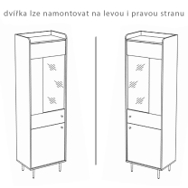 VASINA | vitrína WIT60 | VS-09 | 60 cm | dub brandy castello