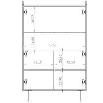 VASINA | vitrína WIT90 | VS-10 | 90 cm | dub brandy castello
