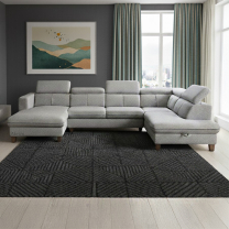 Sedací souprava ZANTE U | 174x324x190 | rozkládací + úložný prostor | VÝBĚR TKANIN a NOŽIČEK