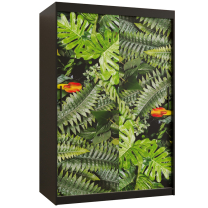 Šatní skříň Paproč 1 | 120 cm | černá