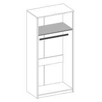 Obývací stěna PASSIONATA | 300 cm | sestava B + LED + komoda | san remo/bílá lesk | AKCE