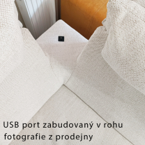 Sedací souprava POPUS | 199x263 | EXTRA KVALITA | zabudovaný USB port | VÝBĚR TKANIN