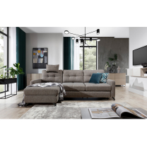 Sedací souprava NAWE | 185x240 | rozkládací | hnědá | záhlavník v ceně | POSLEDNÍ KUS