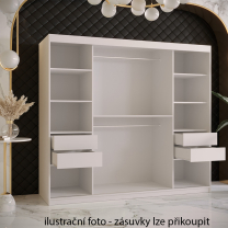 Šatní skříň Paproč 1 | 200 cm | bílá