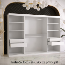 Šatní skříň Paproč 1 | 250 cm | bílá