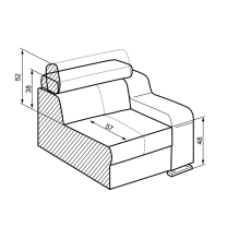 Sedací souprava OSKAR 2 | 233x272 | rozkládací | VÝBĚR Z PRAVÉ HOVĚZÍ KŮŽE
