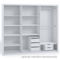 BONO b | kontejner do skříně | 44 cm | bílá
