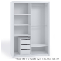 BONO b | kontejner do skříně | 44 cm | bílá