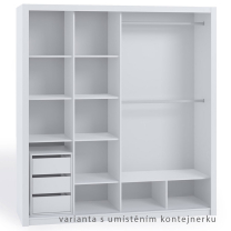 BONO b | kontejner do skříně | 44 cm | bílá
