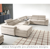 Sedací souprava BOLZANO | 317x200 cm | rozkládací + úložný prostor | pravá | VÝBĚR TKANIN