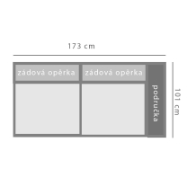BOLZANO | díl 2SA dvojsed s područkou | s úložným prostorem | VÝBĚR TKANIN