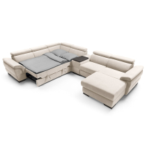 Sedací souprava BOLZANO U | 270x383x175 cm | rozkládací + 2x úložný prostor | levá | VÝBĚR TKANIN
