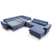 Sedací souprava BOLZANO U | 270x383x175 cm | rozkládací + 2x úložný prostor | levá | VÝBĚR TKANIN