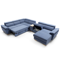 Sedací souprava BOLZANO U | 270x383x175 cm | rozkládací + 2x úložný prostor | levá | VÝBĚR TKANIN