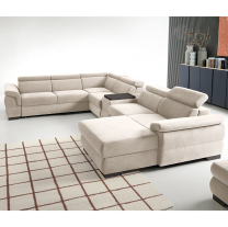 Sedací souprava BOLZANO U | 270x383x175 cm | rozkládací + 2x úložný prostor | levá | VÝBĚR TKANIN