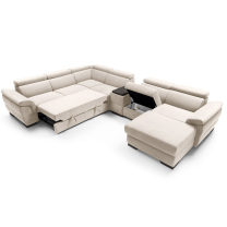 Sedací souprava BOLZANO U | 270x383x175 cm | rozkládací + 2x úložný prostor | levá | VÝBĚR TKANIN